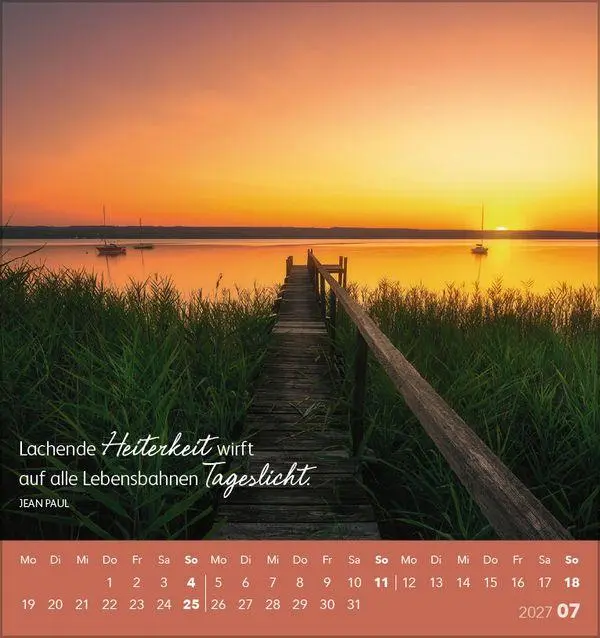 Bild: 9783819301032 | Genieße jeden Augenblick 2027 | aufstellbarer Postkartenkalender