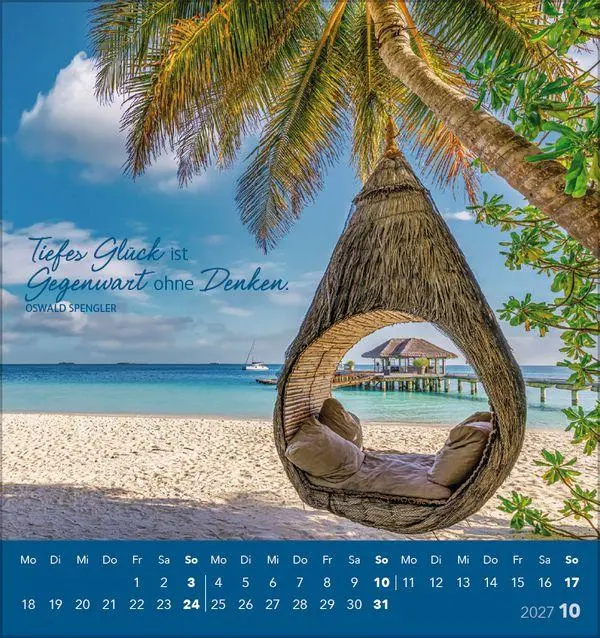 Bild: 9783819301032 | Genieße jeden Augenblick 2027 | aufstellbarer Postkartenkalender