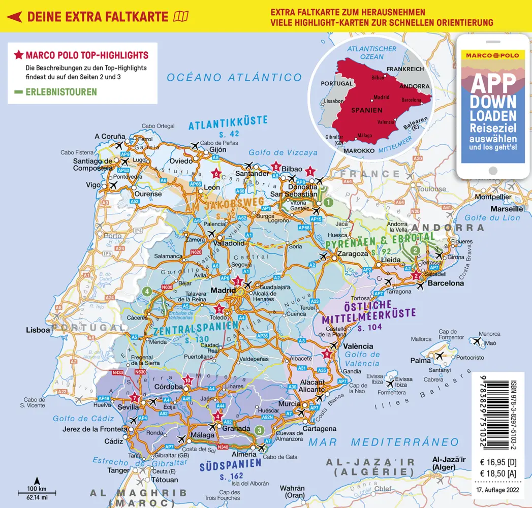 Bild: 9783829751032 | MARCO POLO Reiseführer Spanien | Andreas Drouve | Taschenbuch | 2022