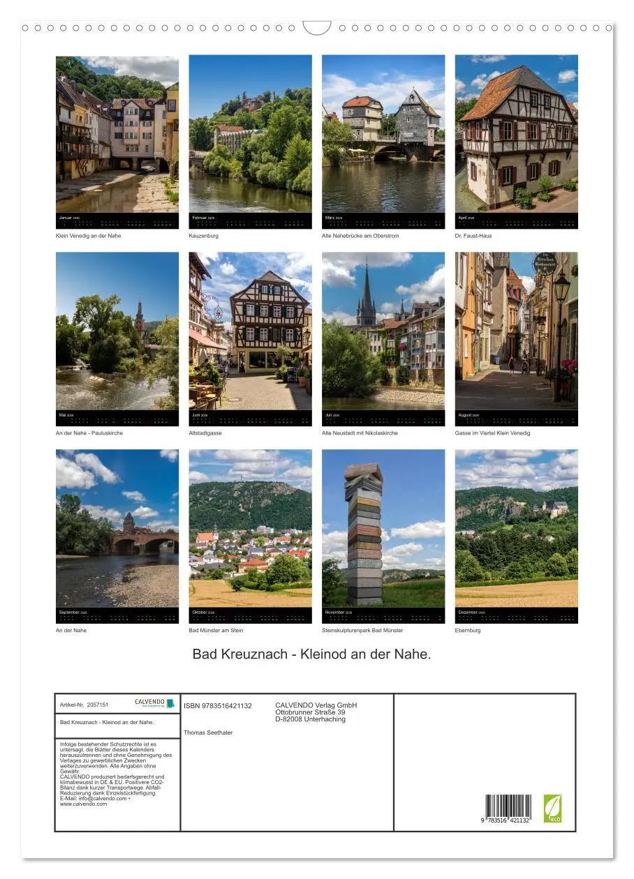 Bild: 9783516421132 | Bad Kreuznach - Kleinod an der Nahe. (Wandkalender 2026 DIN A2...