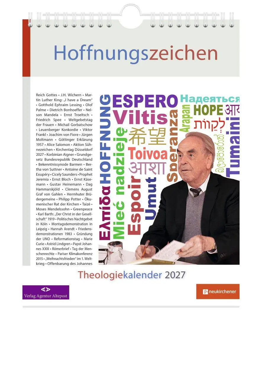 Cover: 9783761571132 | Hoffnungszeichen - Theologiekalender 2027 | Hans-Martin Lübking | 2027