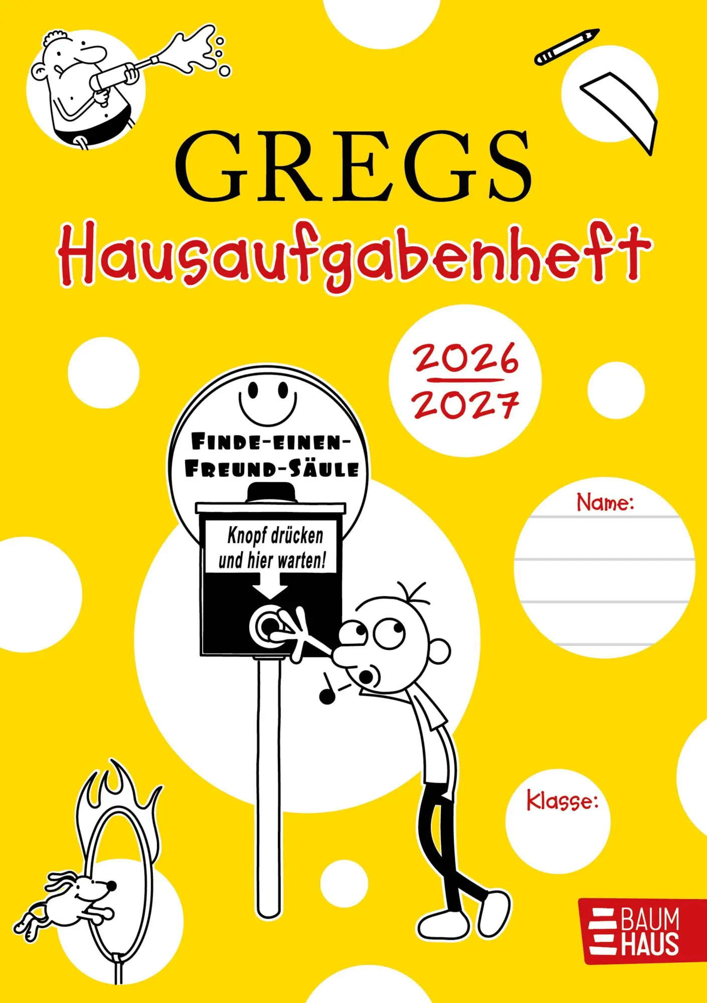 Cover: 9783833911132 | Gregs Hausaufgabenheft 2026/2027 | Jeff Kinney | Kalender | 128 S.