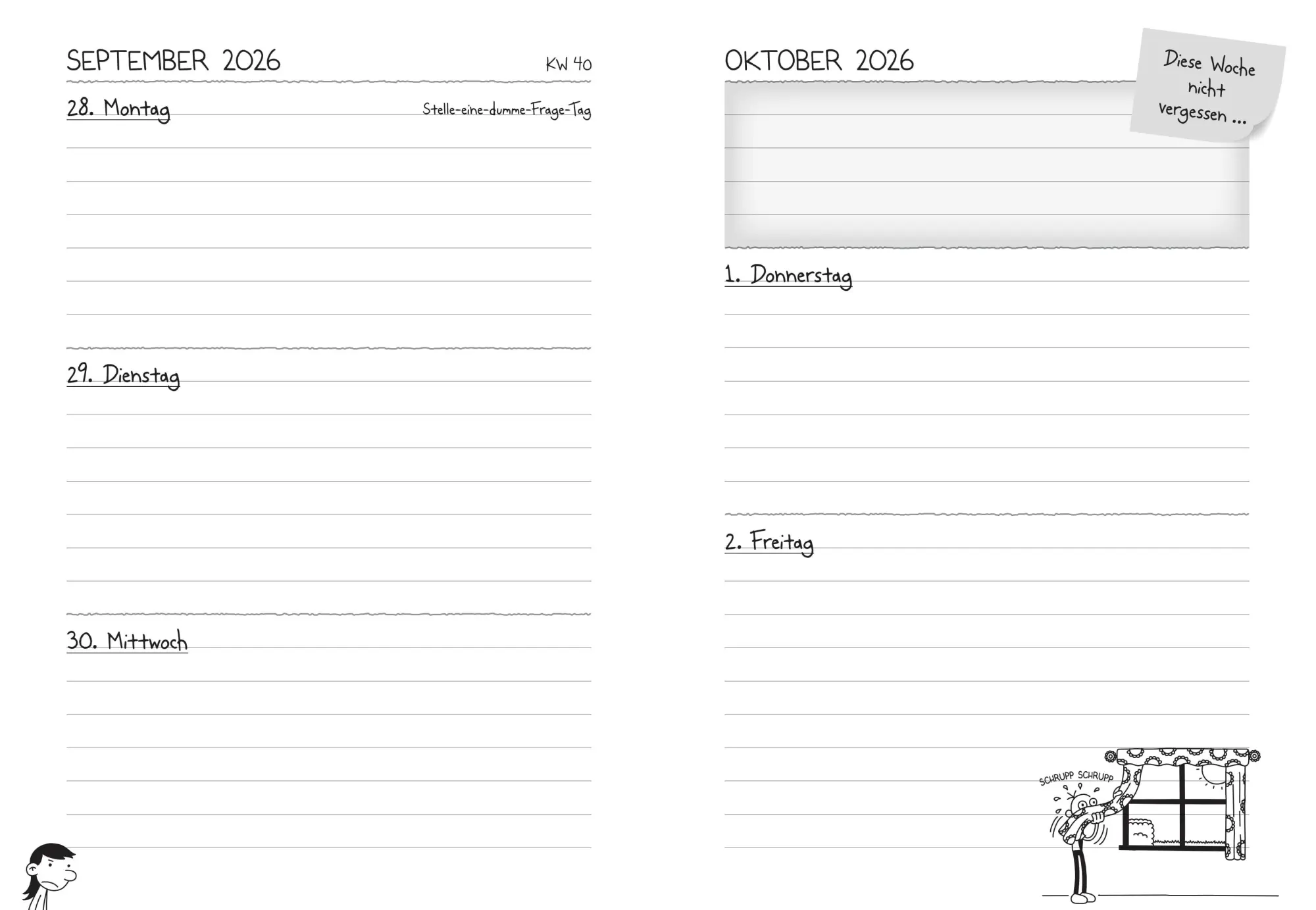 Bild: 9783833911132 | Gregs Hausaufgabenheft 2026/2027 | Jeff Kinney | Kalender | 128 S.