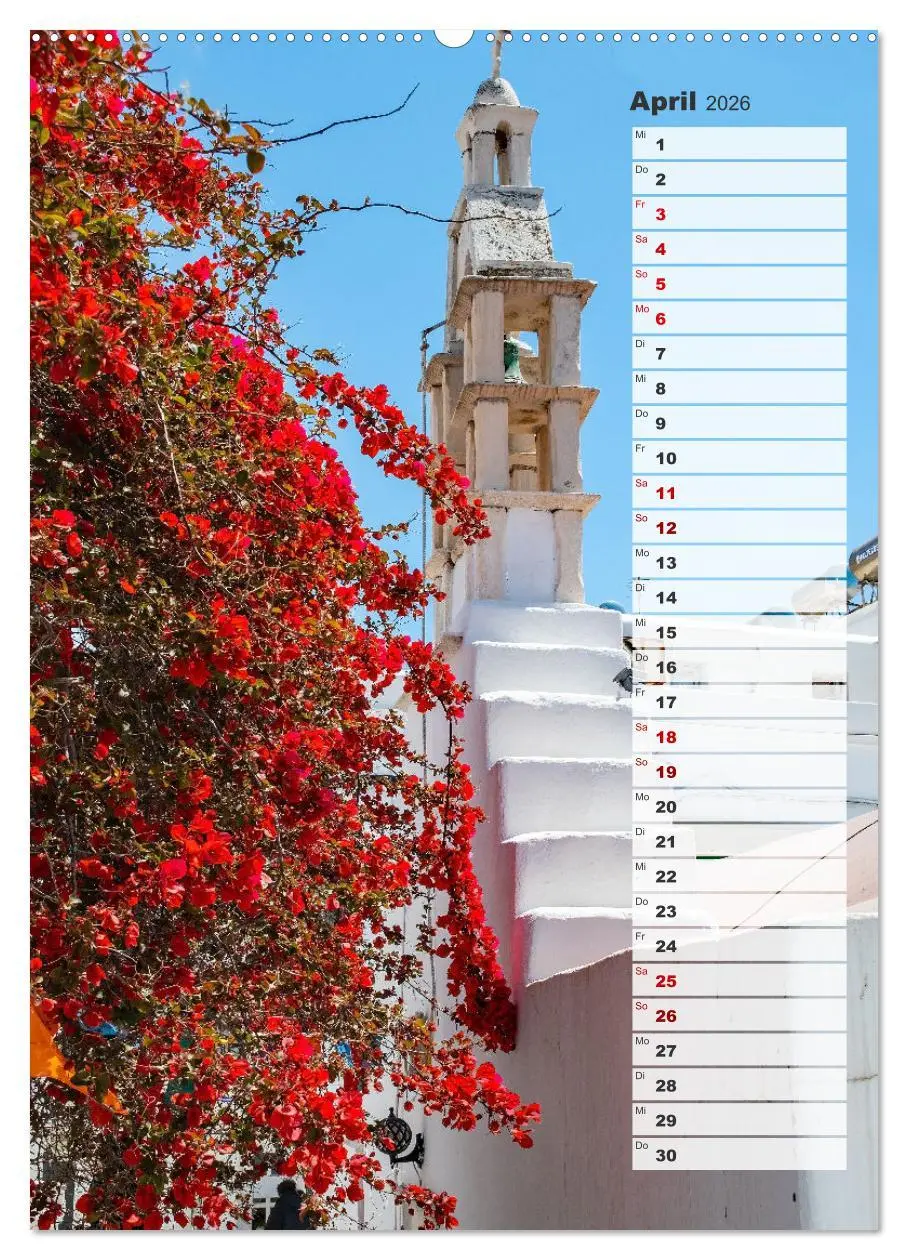 Bild: 9783516341232 | Bunte Treppen auf Mykonos - Reiseplaner (Wandkalender 2026 DIN A2...
