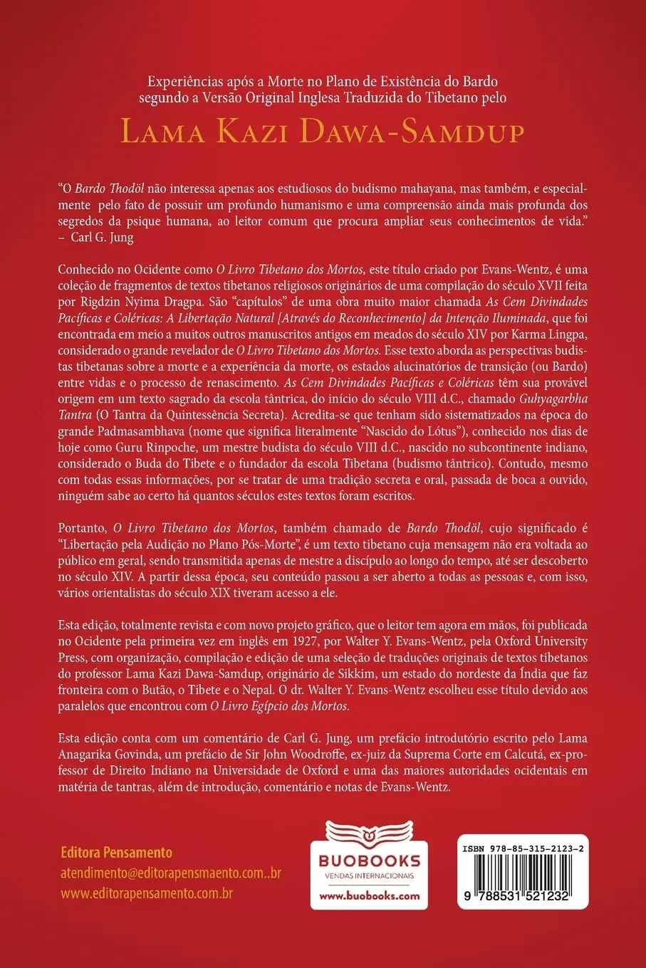Rückseite: 9788531521232 | O Livro Tibetano dos Mortos | W. Y. Evans-Wentz | Taschenbuch | 2020