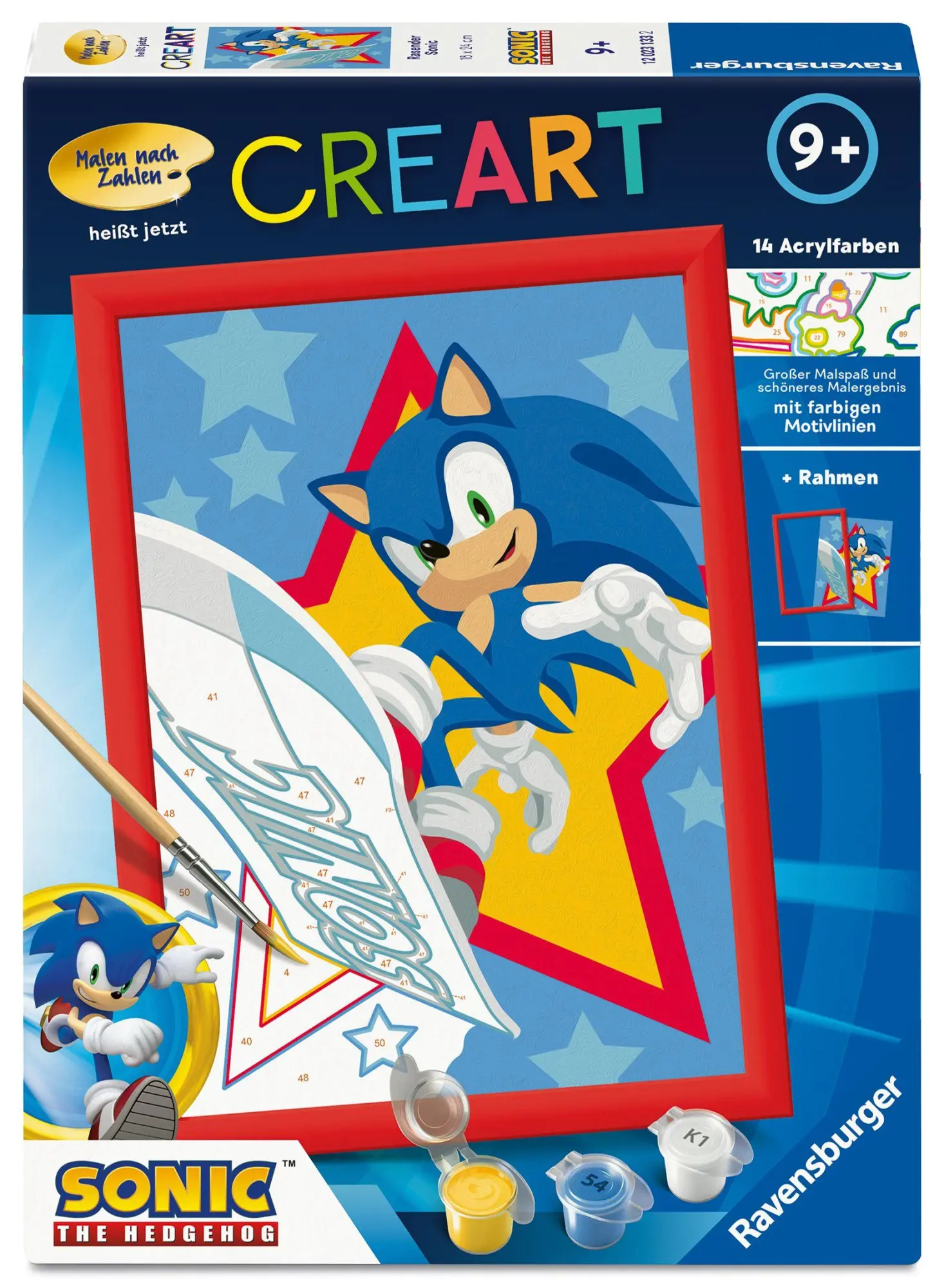 Cover: 4005555231332 | CreArt, Malen nach Zahlen Kinder Sonic the Hedgehog - Rasender Sonic