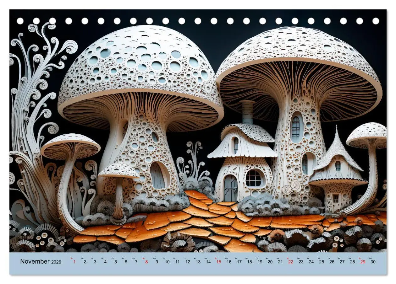 Bild: 9783457481332 | Magie der Pilze (Tischkalender 2026 DIN A5 quer), CALVENDO...