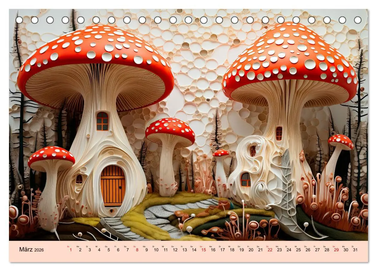 Bild: 9783457481332 | Magie der Pilze (Tischkalender 2026 DIN A5 quer), CALVENDO...