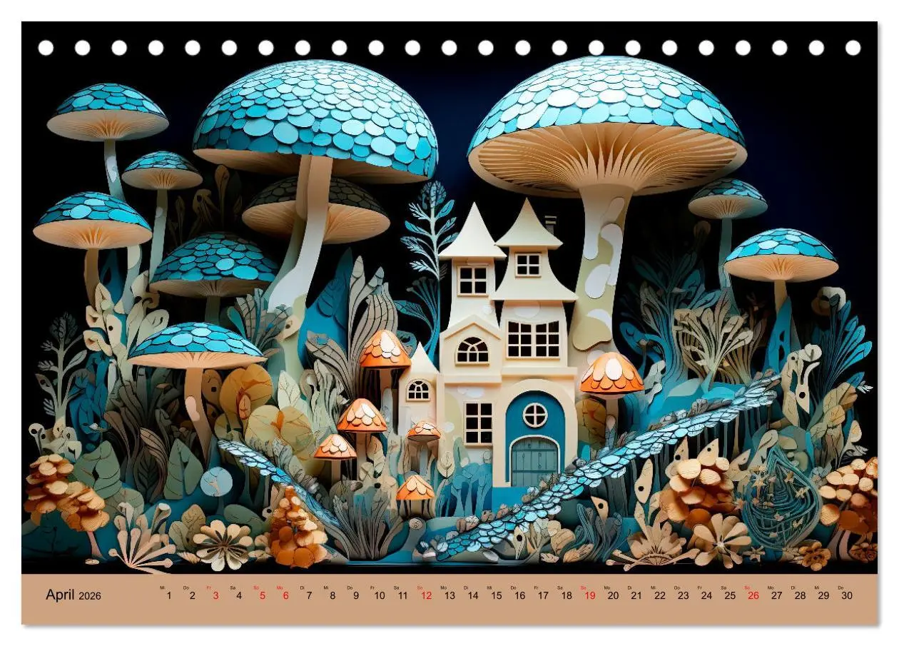 Bild: 9783457481332 | Magie der Pilze (Tischkalender 2026 DIN A5 quer), CALVENDO...