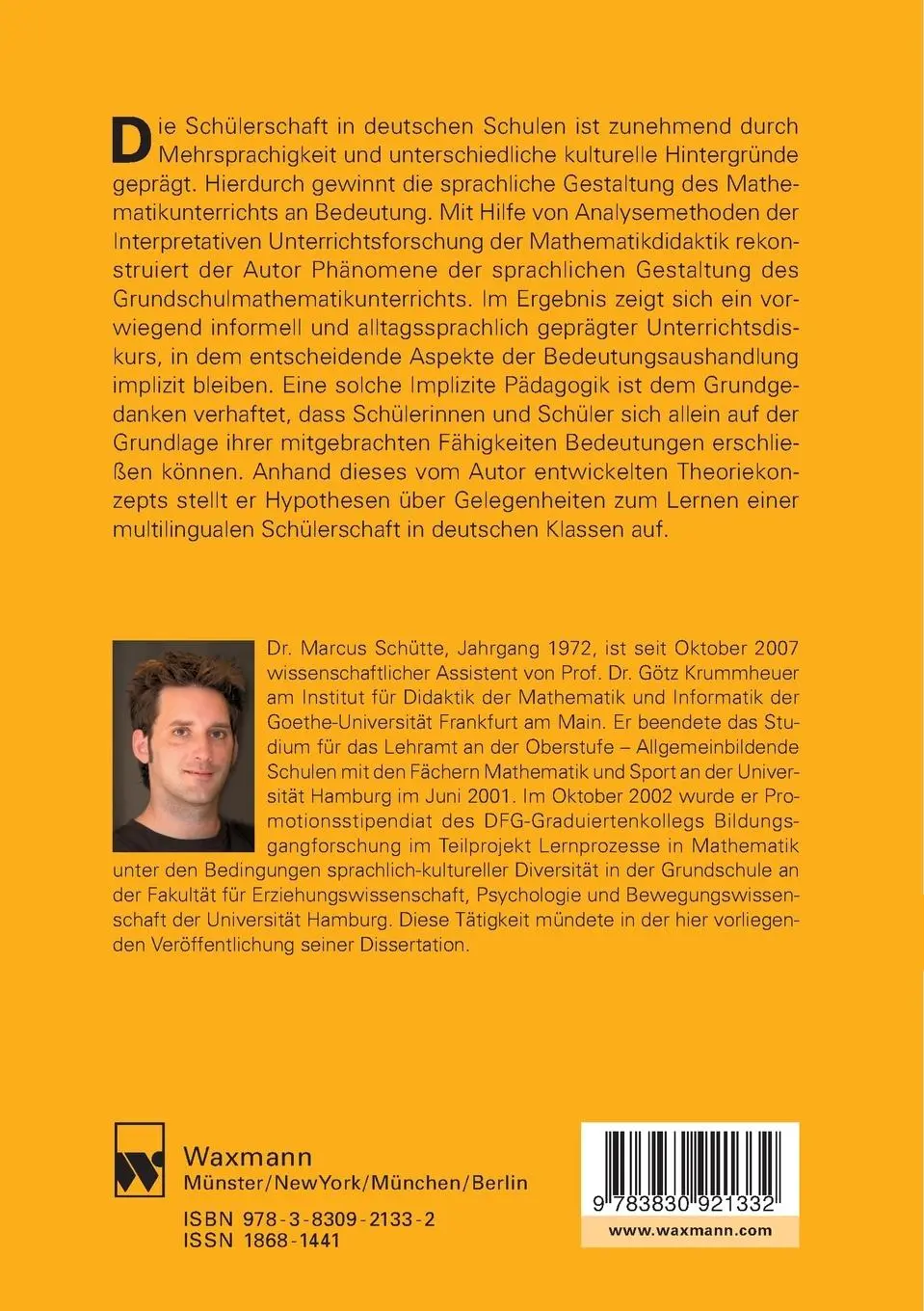 Rückseite: 9783830921332 | Sprache und Interaktion im Mathematikunterricht der Grundschule | Buch