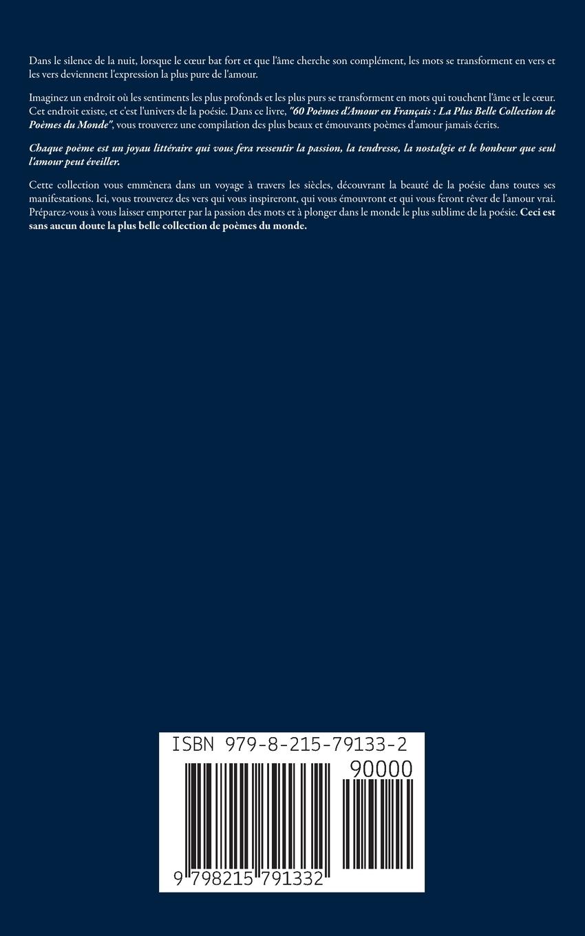 Rückseite: 9798215791332 | 60 Poèmes d'Amour en Français | Josyie Anifka | Taschenbuch | 2023