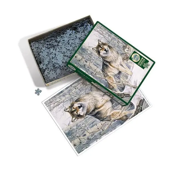 Bild: 625012401432 | Cobble Hill Wolf im Winterwald 1000 Teile | Spiel | In Spielebox
