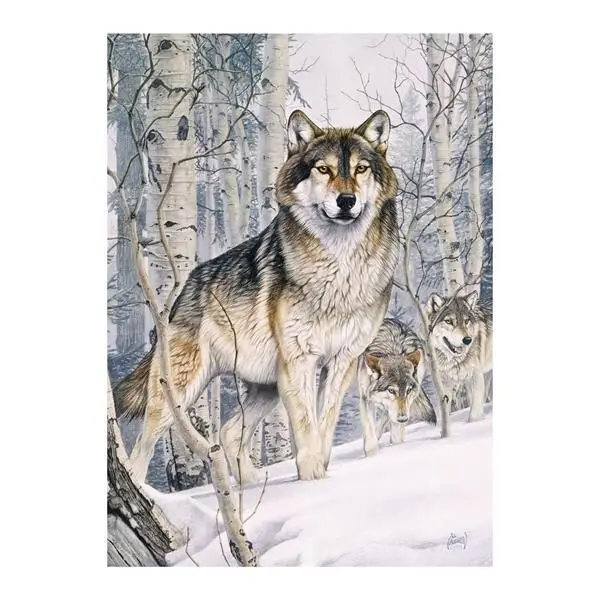 Bild: 625012401432 | Cobble Hill Wolf im Winterwald 1000 Teile | Spiel | In Spielebox