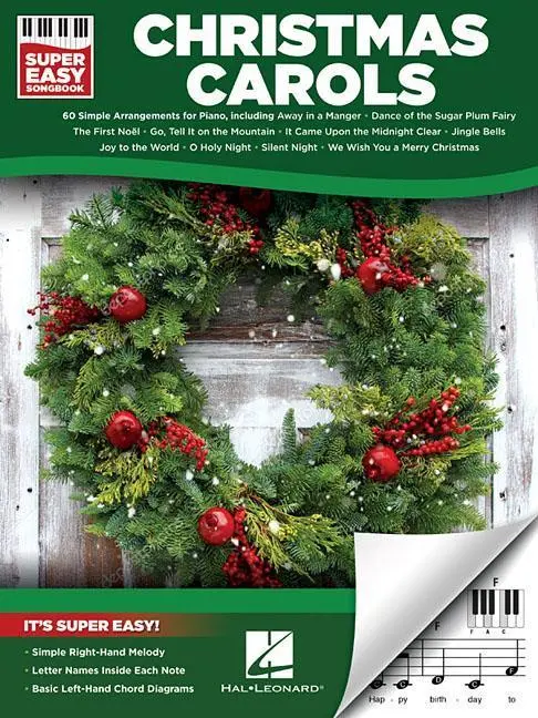 Cover: 888680751432 | Christmas Carols Super Easy Songbook Beginner-Friendly Piano Sheet...