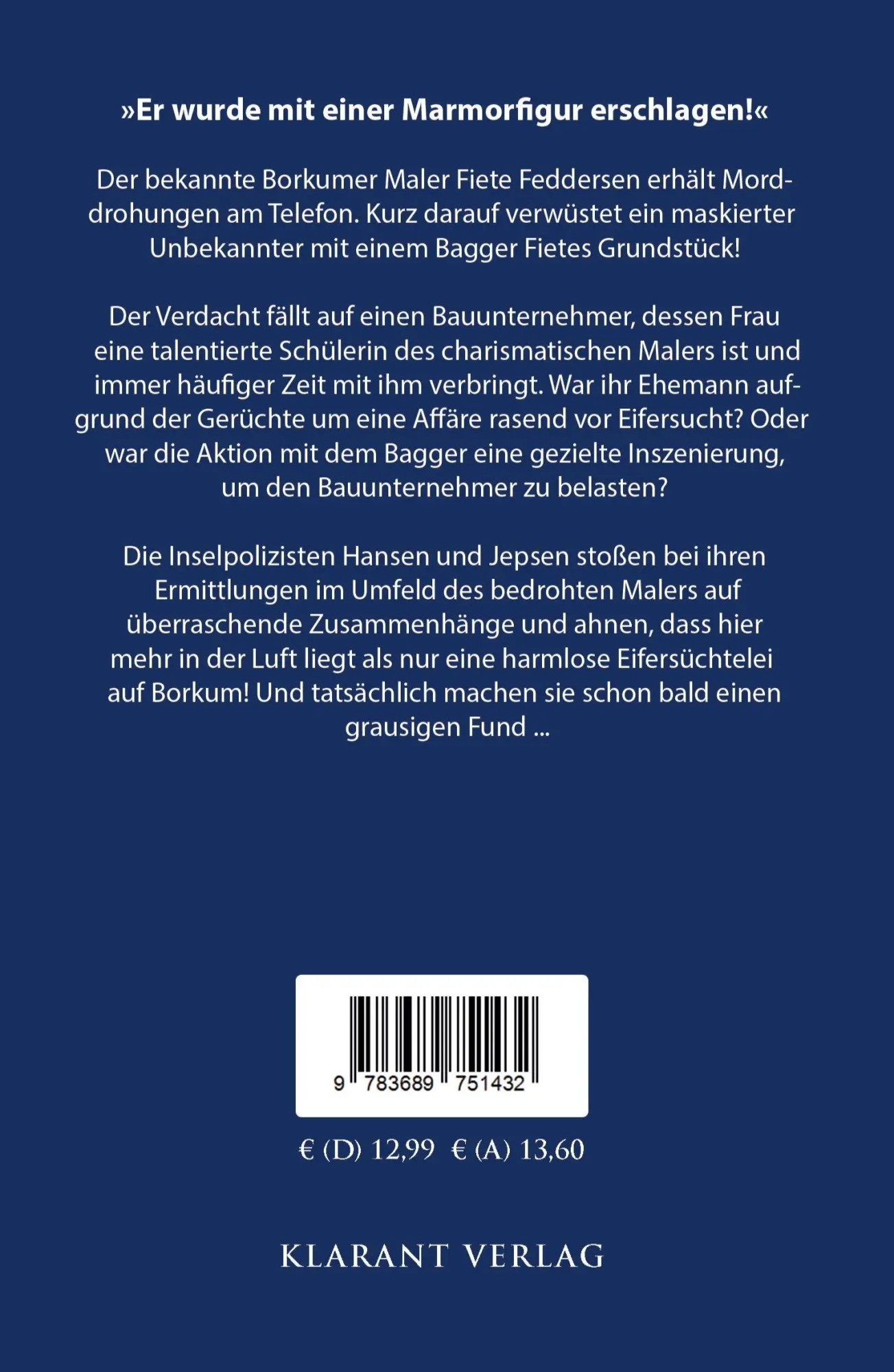 Rückseite: 9783689751432 | Borkumer Inselmaler. Ostfrieslandkrimi | Dörte Jensen | Taschenbuch