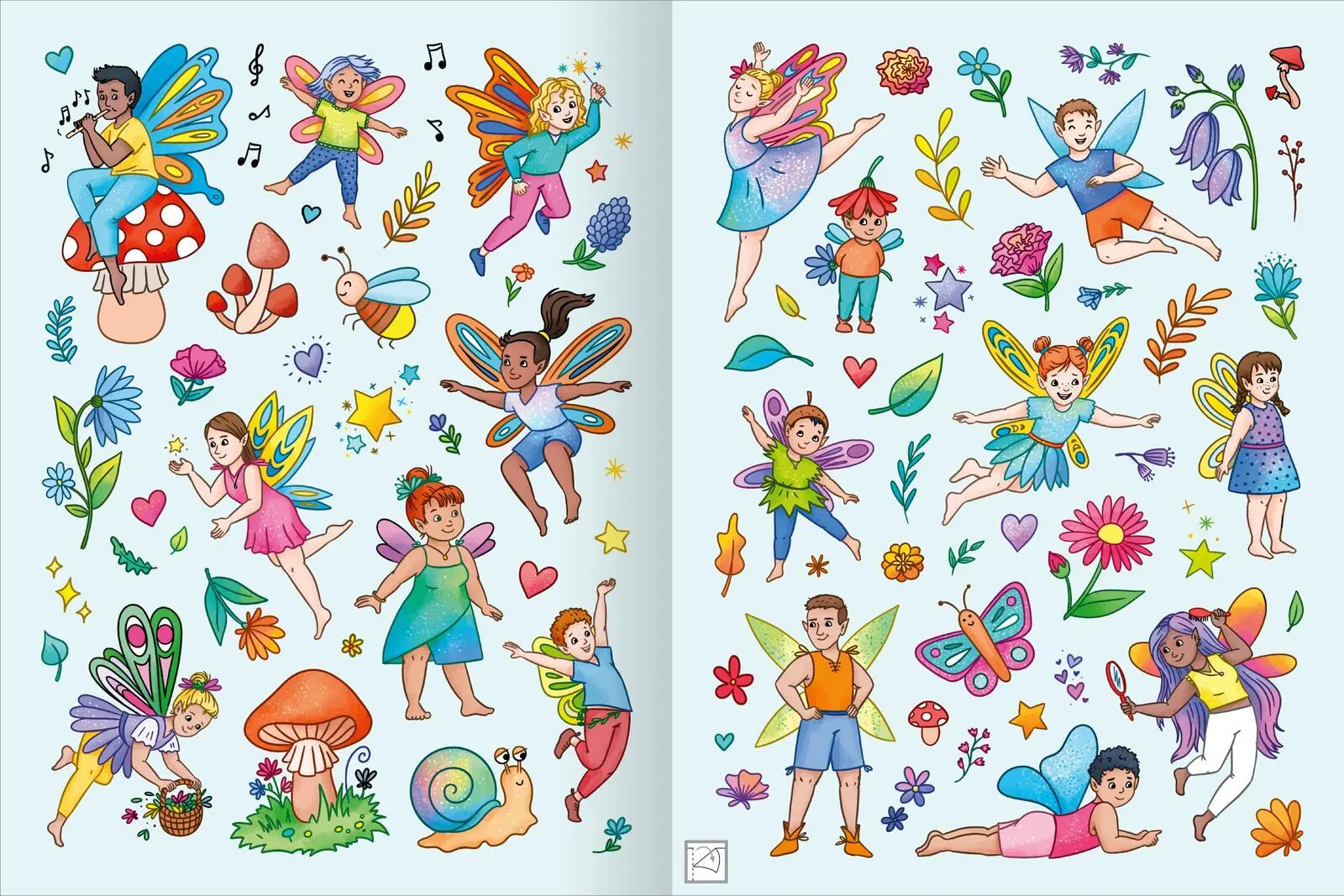 Bild: 9783845861432 | Mein schillerndes Stickerheft - Fantastische Feenwelt | Marie Zippel
