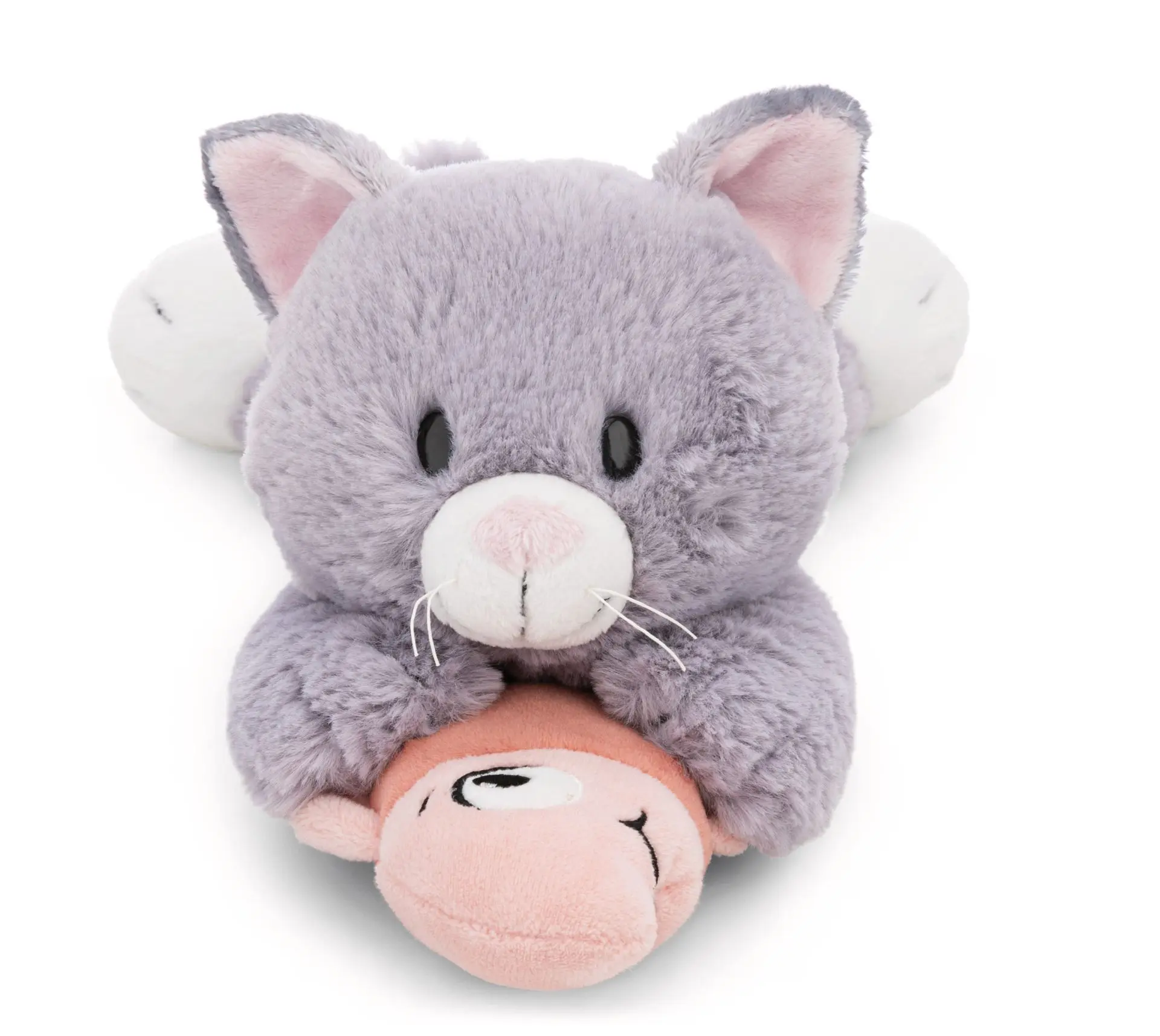 Cover: 4012390621532 | Nici 62153 Kuscheltier Katze grau &amp; Fisch 30cm liegend | Homies