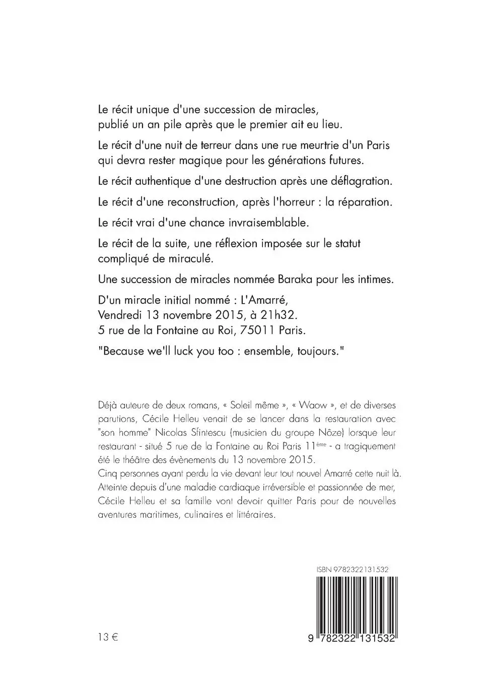 Rückseite: 9782322131532 | Luck | Cécile Helleu | Taschenbuch | Paperback | 200 S. | Französisch