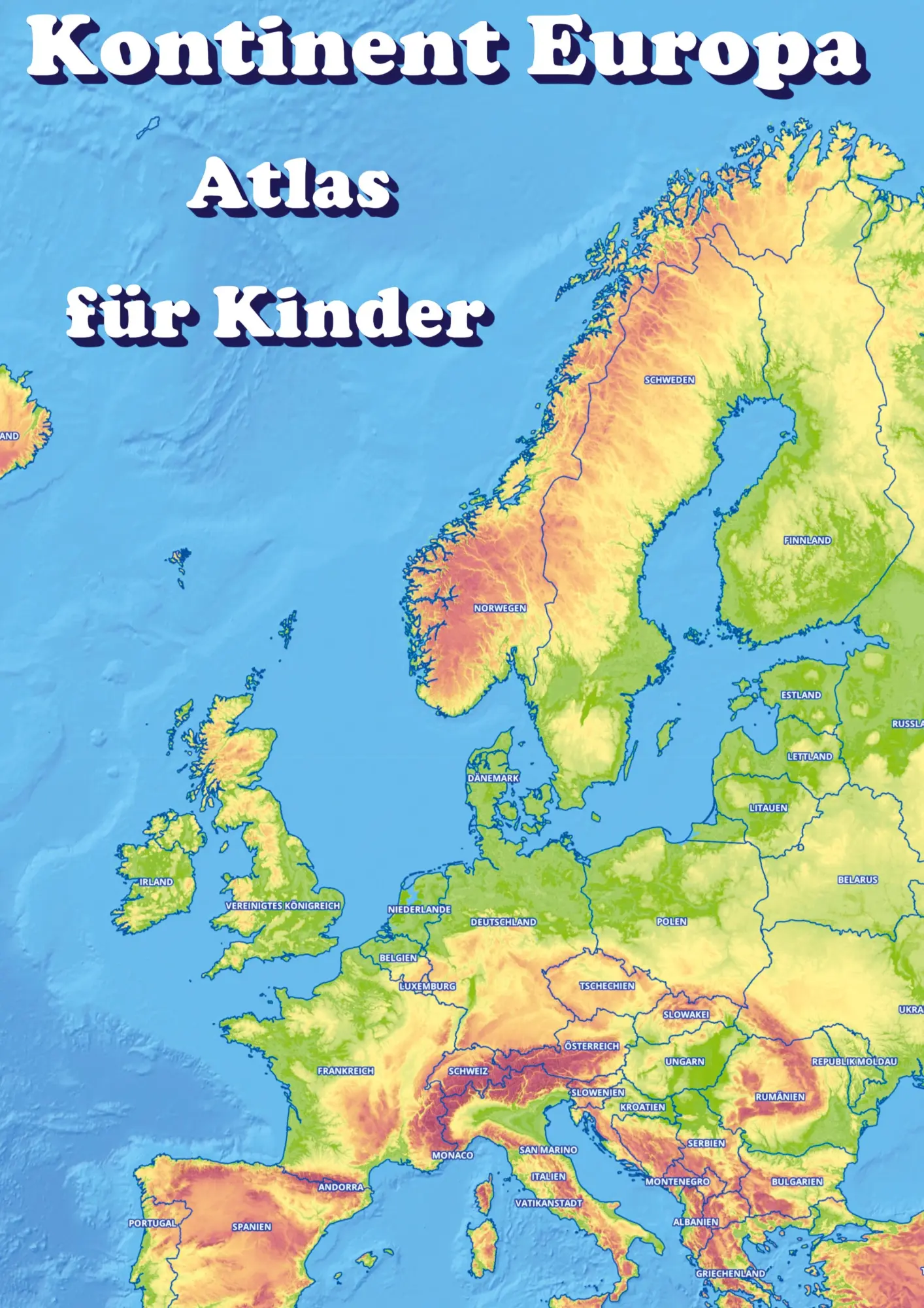 Cover: 9783347881532 | Kontinent Europa geographischer Atlas für Kinder | M&amp;M Baciu | Buch