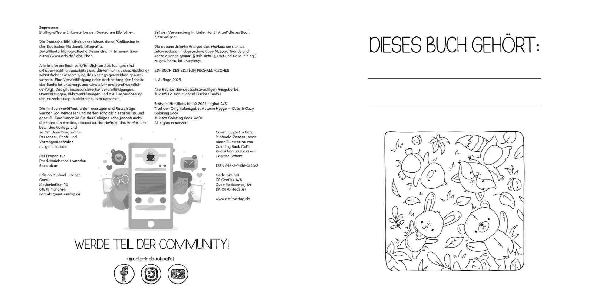 Bild: 9783745931532 | Cozy Coloring - Cozy Autumn | Coloring Book Cafe | Taschenbuch | 72 S.