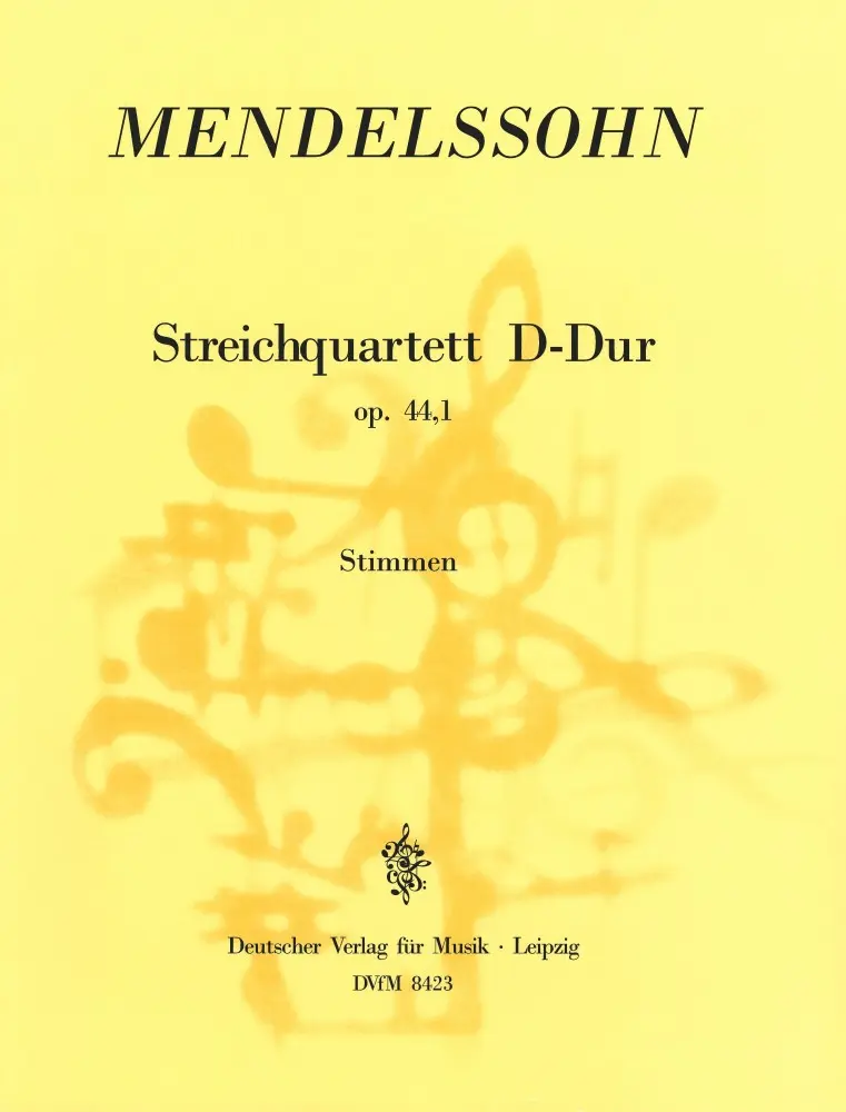 Cover: 9790200481532 | Streichquartett D-dur op. 44/1 | Felix Mendelssohn Bartholdy | Buch