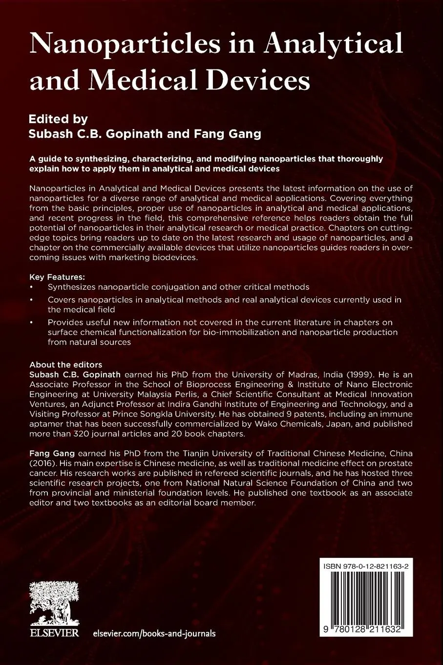 Rückseite: 9780128211632 | Nanoparticles in Analytical and Medical Devices | Gopinath (u. a.)