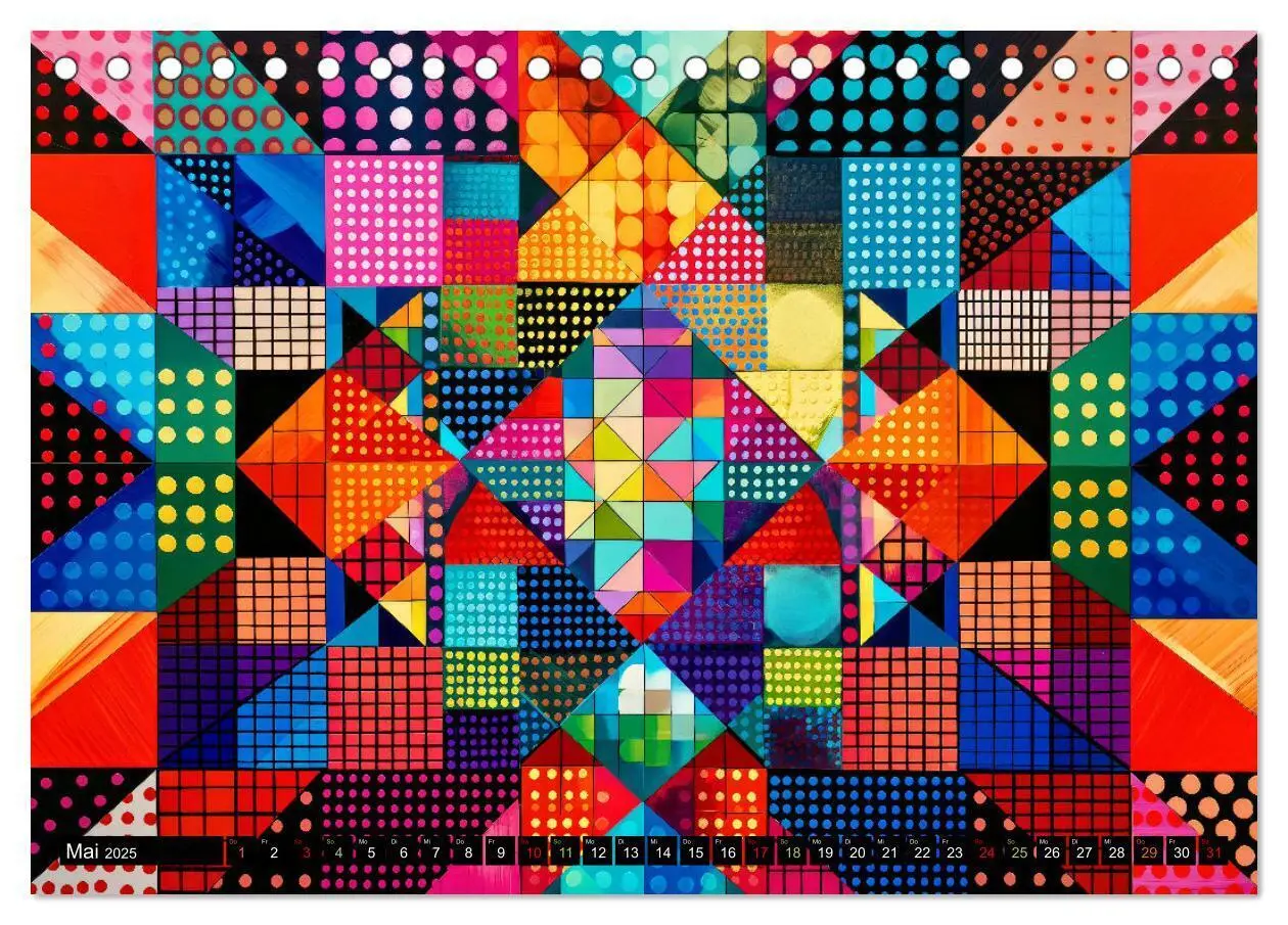 Bild: 9783457141632 | Patchwork - Farben und Formen (Tischkalender 2025 DIN A5 quer),...