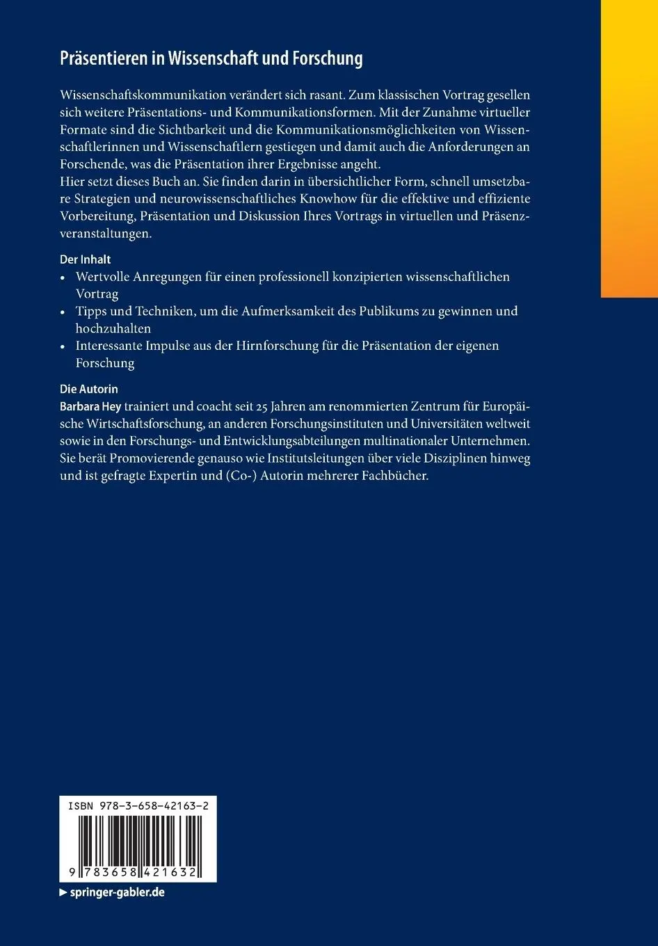 Rückseite: 9783658421632 | Präsentieren in Wissenschaft und Forschung | In Präsenz und virtuell