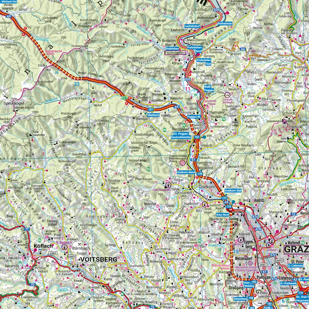 Bild: 9783707921632 | Steiermark, Straßen- und Freizeitkarte 1:200.000, freytag &amp; berndt