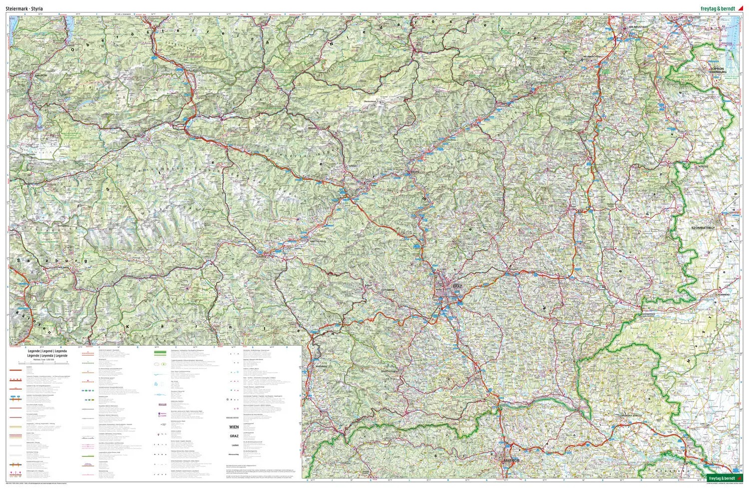 Bild: 9783707921632 | Steiermark, Straßen- und Freizeitkarte 1:200.000, freytag &amp; berndt