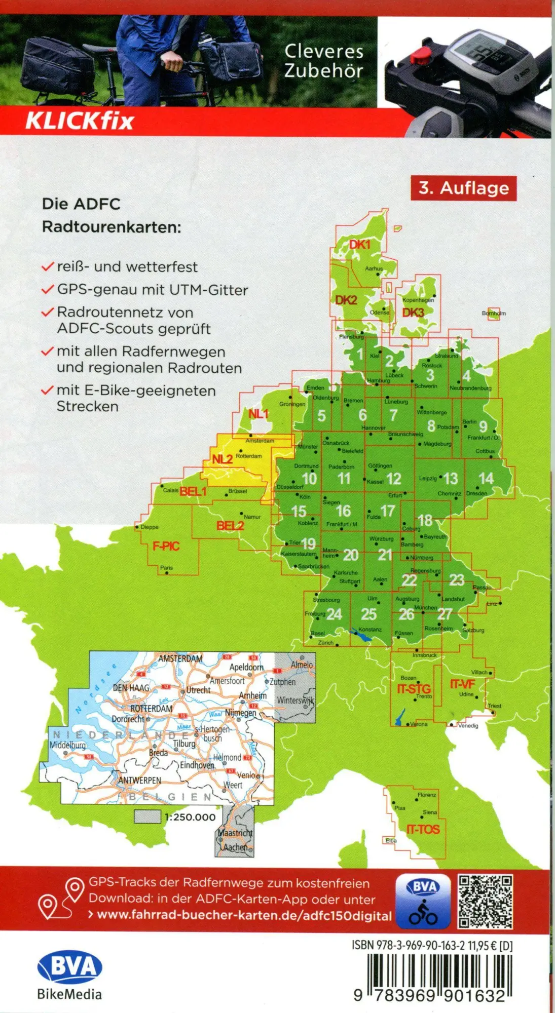 Bild: 9783969901632 | ADFC-Radtourenkarte NL 2 Niederlande Süd 1:150.000, reiß- und...