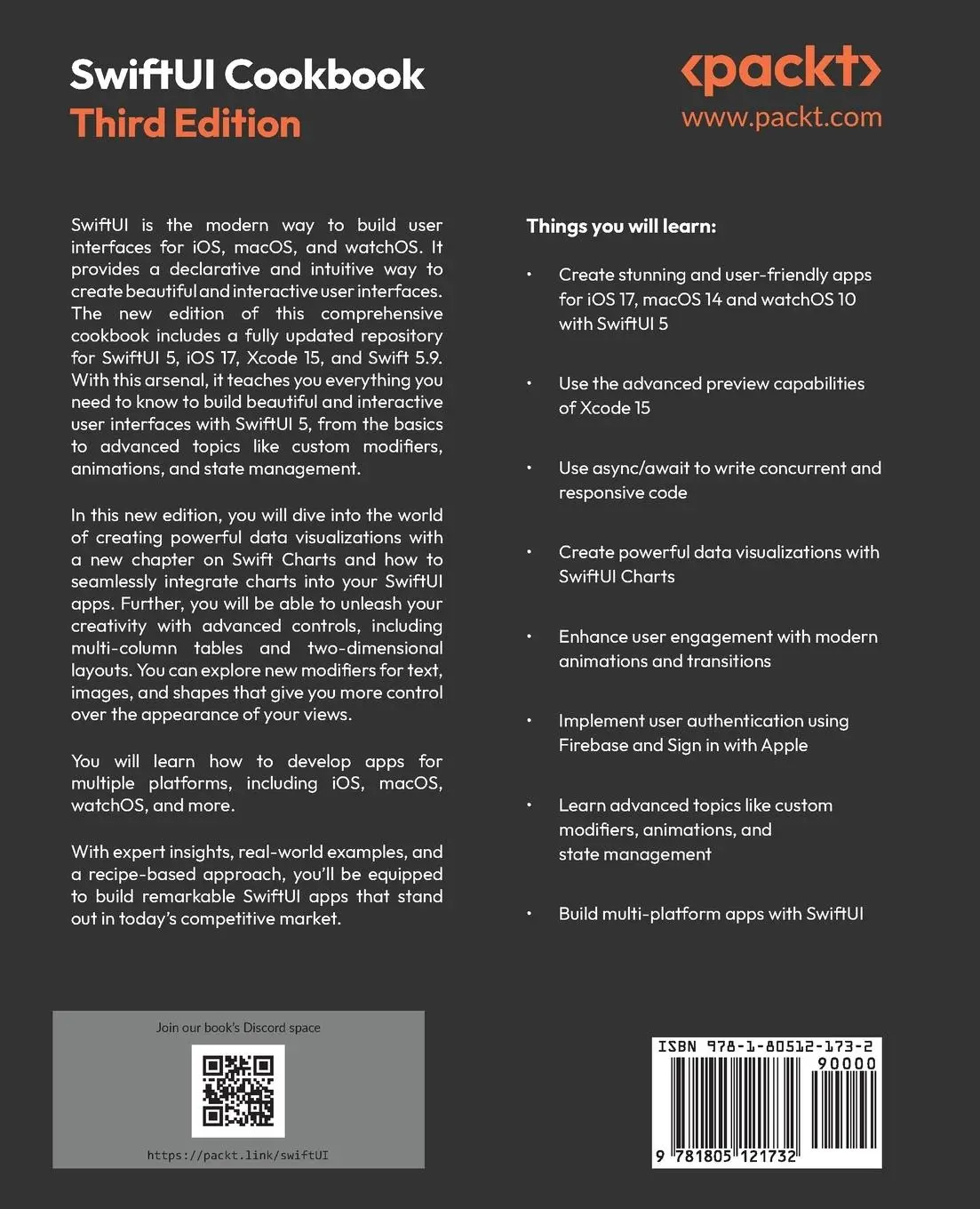 Rückseite: 9781805121732 | SwiftUI Cookbook - Third Edition | Juan C. Catalan | Taschenbuch