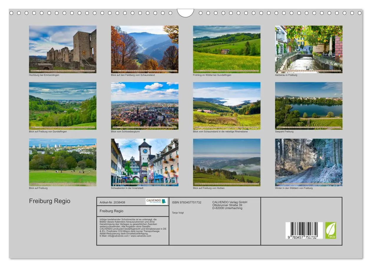 Bild: 9783457751732 | Freiburg Regio (Wandkalender 2026 DIN A3 quer), CALVENDO...