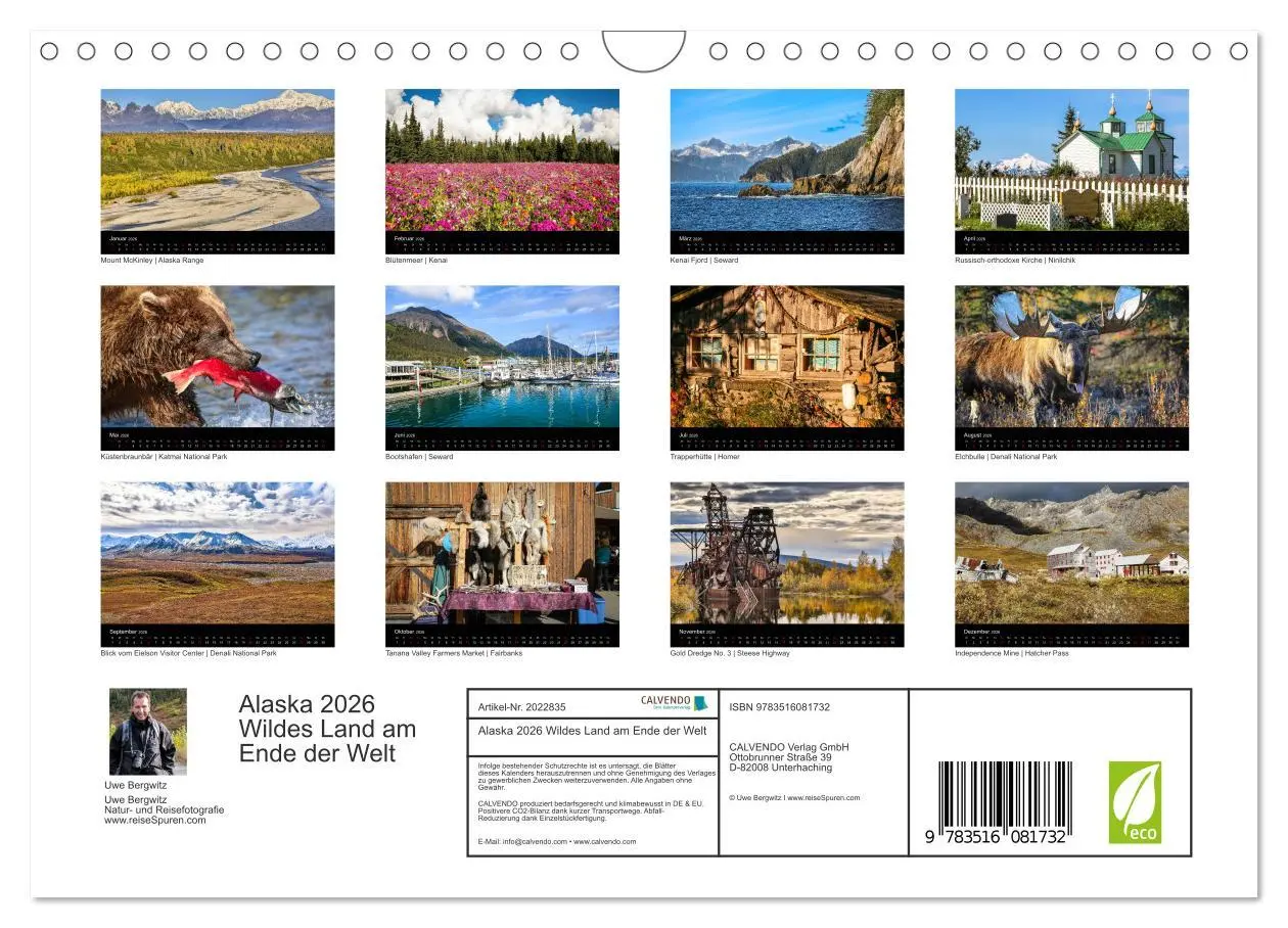Bild: 9783516081732 | Alaska 2026 Wildes Land am Ende der Welt (Wandkalender 2026 DIN A4...