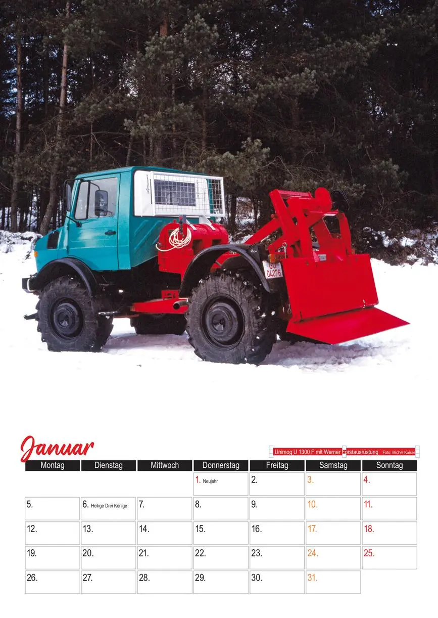 Bild: 9783751611732 | Der Unimog Forst Monatskalender 2026 | Kalender | 13 S. | Deutsch