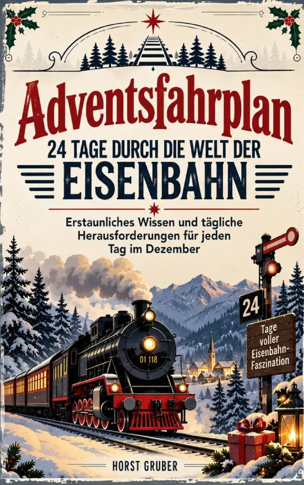 Cover: 9783912221732 | Adventsfahrplan - 24 Tage durch die Welt der Eisenbahn:...