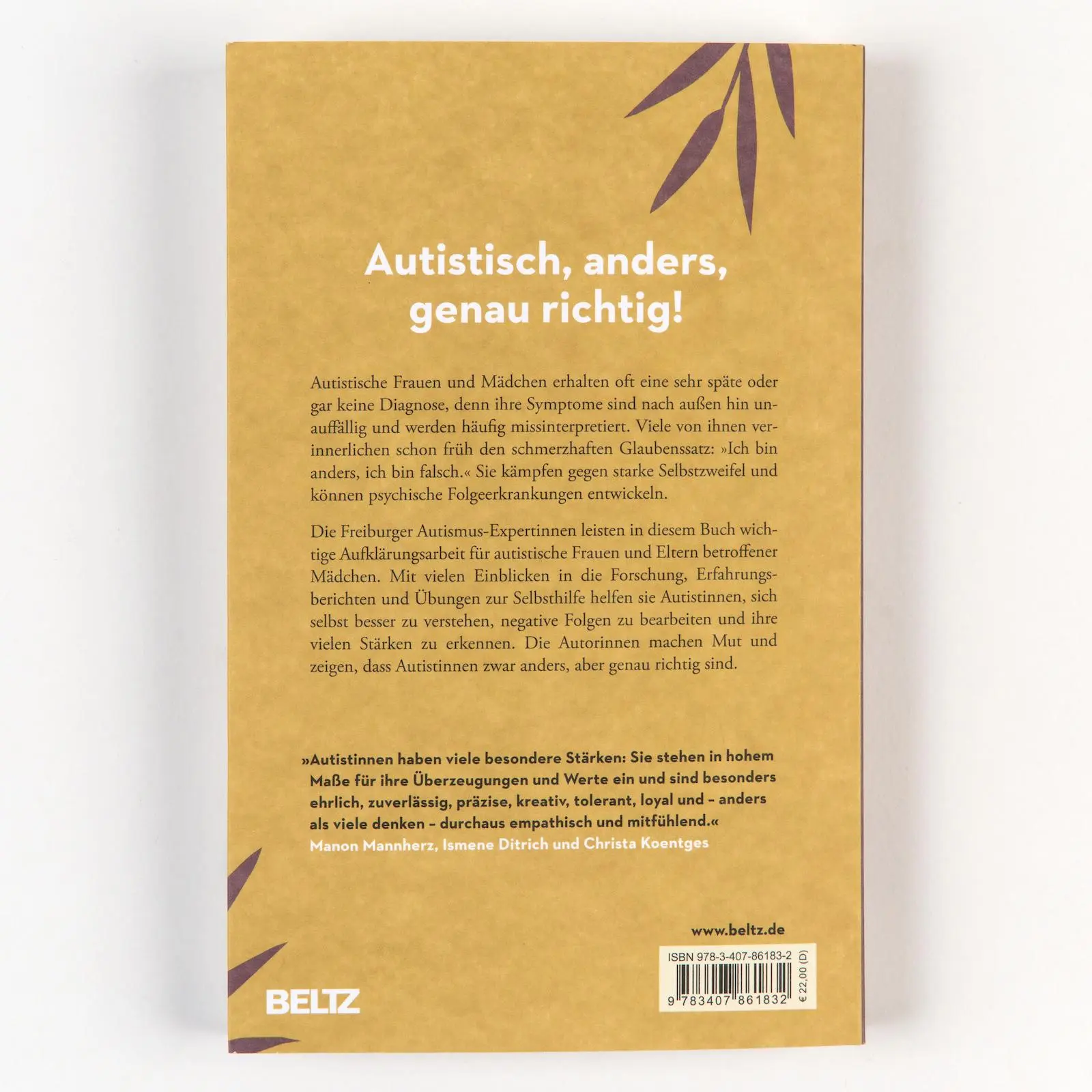 Rückseite: 9783407861832 | Die Welt autistischer Frauen und Mädchen | Manon Mannherz (u. a.)