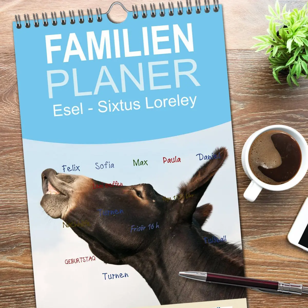 Bild: 9783516521832 | Familienplaner 2026 - Esel - Sixtus Loreley mit 5 Spalten...