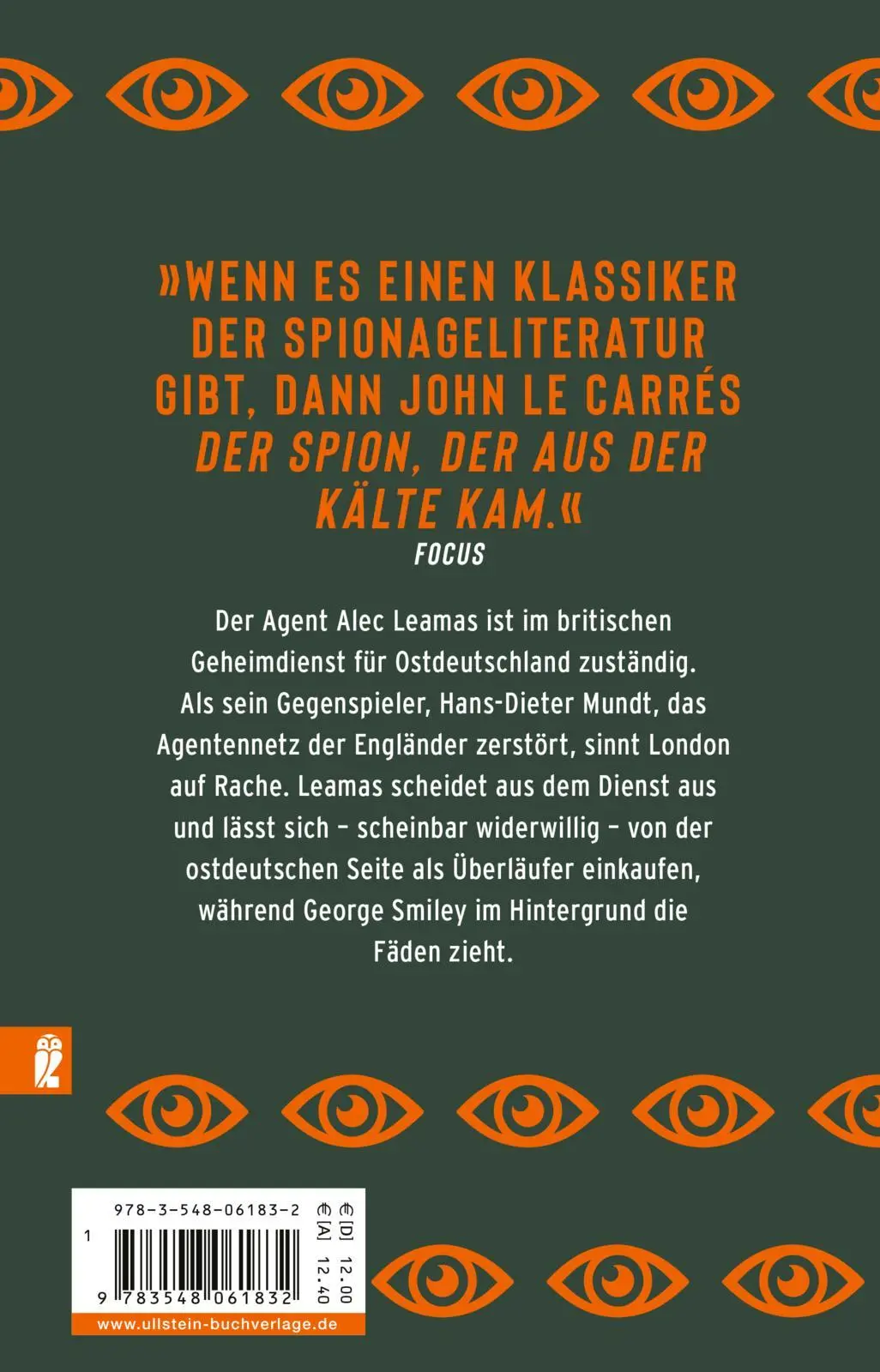 Rückseite: 9783548061832 | Der Spion, der aus der Kälte kam | Roman | John le Carré | Taschenbuch