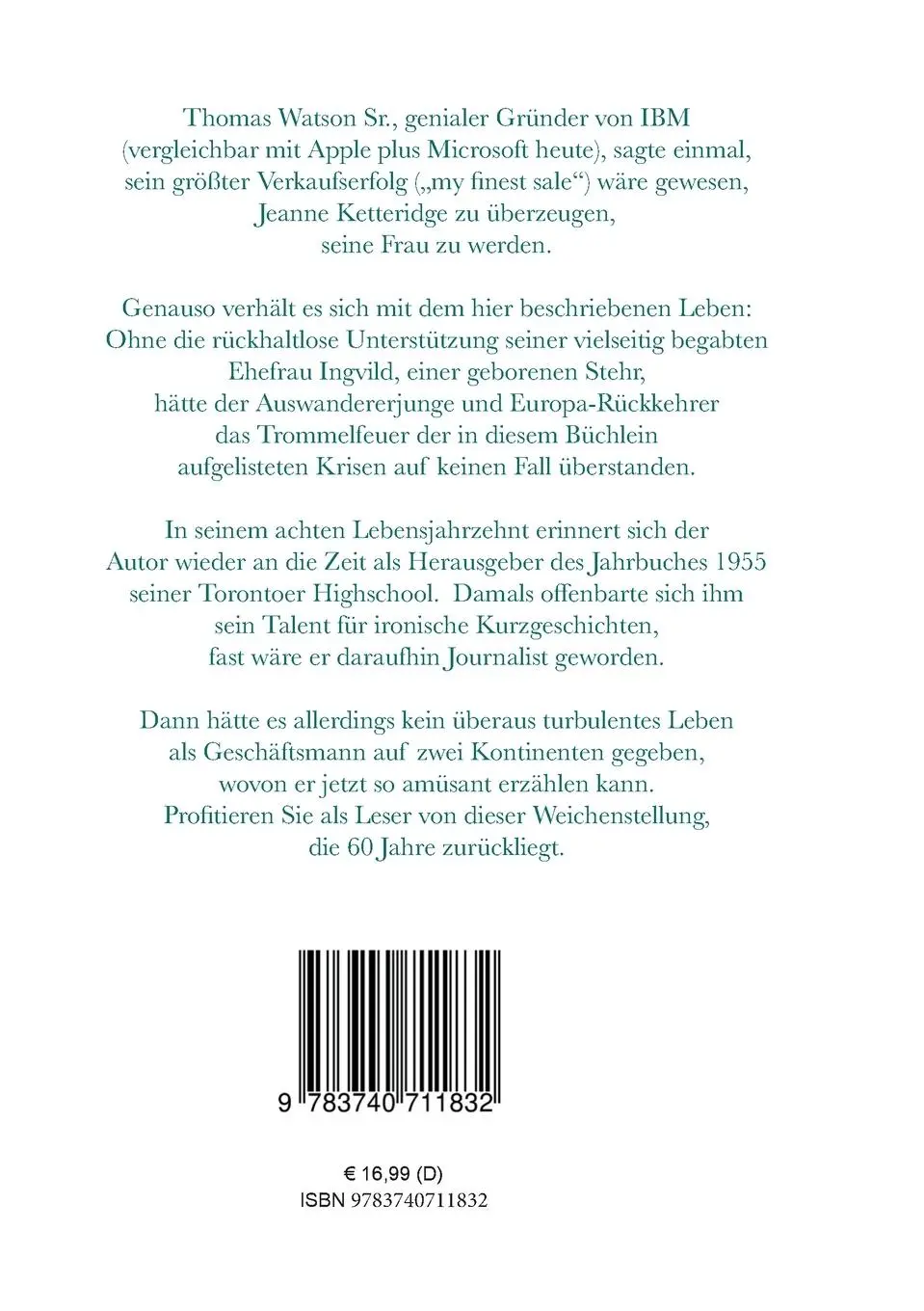 Rückseite: 9783740711832 | Von der Gustloff über Toronto bis nach Berlin | Gerhard D. Schuster