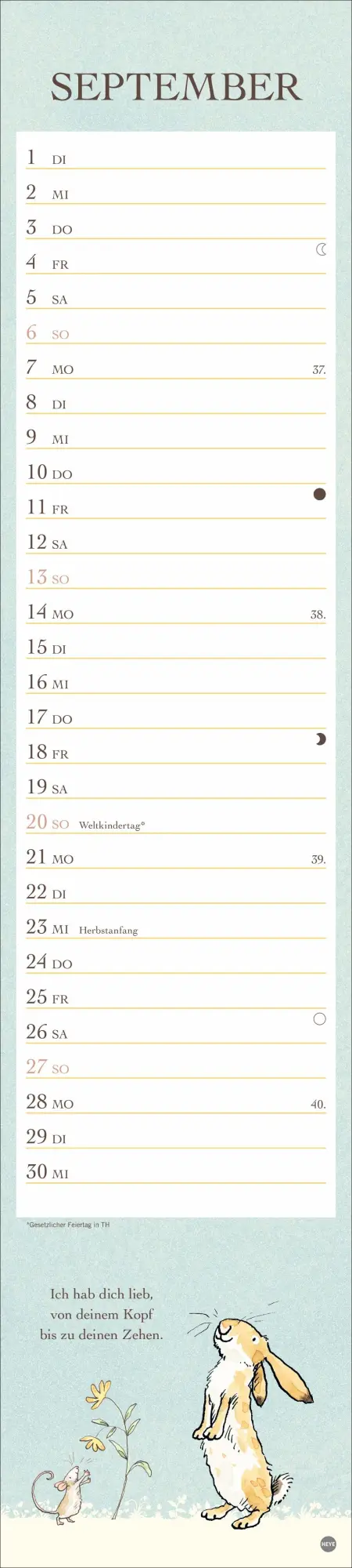 Bild: 9783756411832 | Weißt Du eigentlich, wie lieb ich Dich hab? Langplaner 2026 | Heye