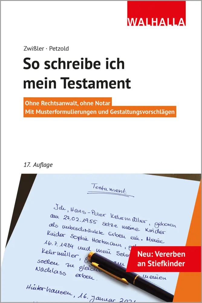 Cover: 9783802941832 | So schreibe ich mein Testament | Finn Zwißler (u. a.) | Taschenbuch