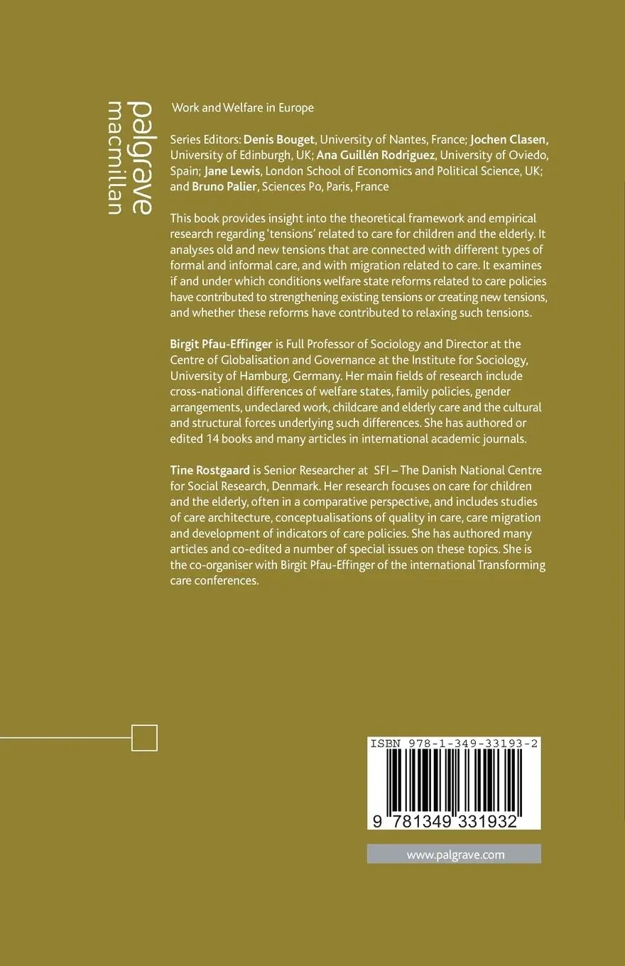 Rückseite: 9781349331932 | Care Between Work and Welfare in European Societies | Taschenbuch