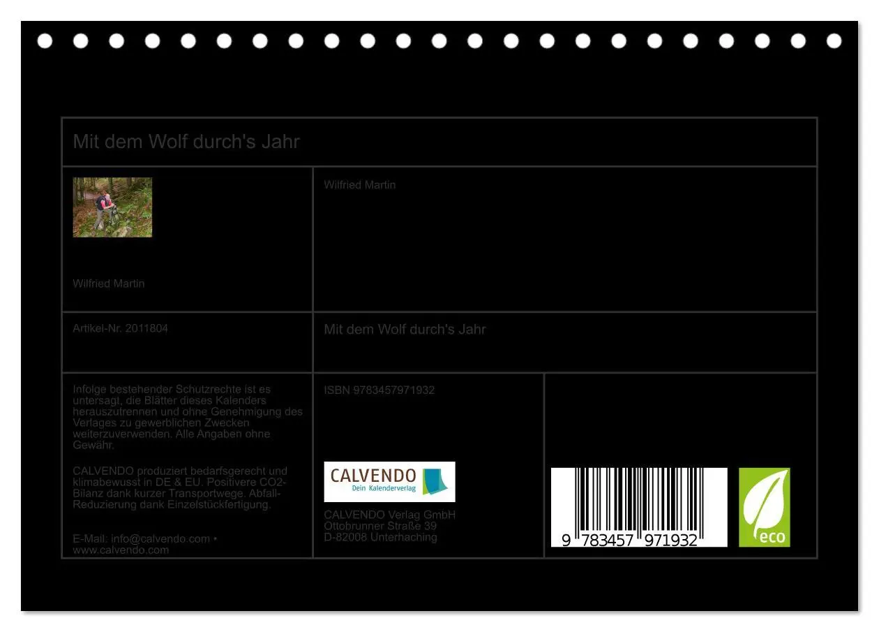 Bild: 9783457971932 | Mit dem Wolf durch's Jahr (Tischkalender 2026 DIN A5 quer),...