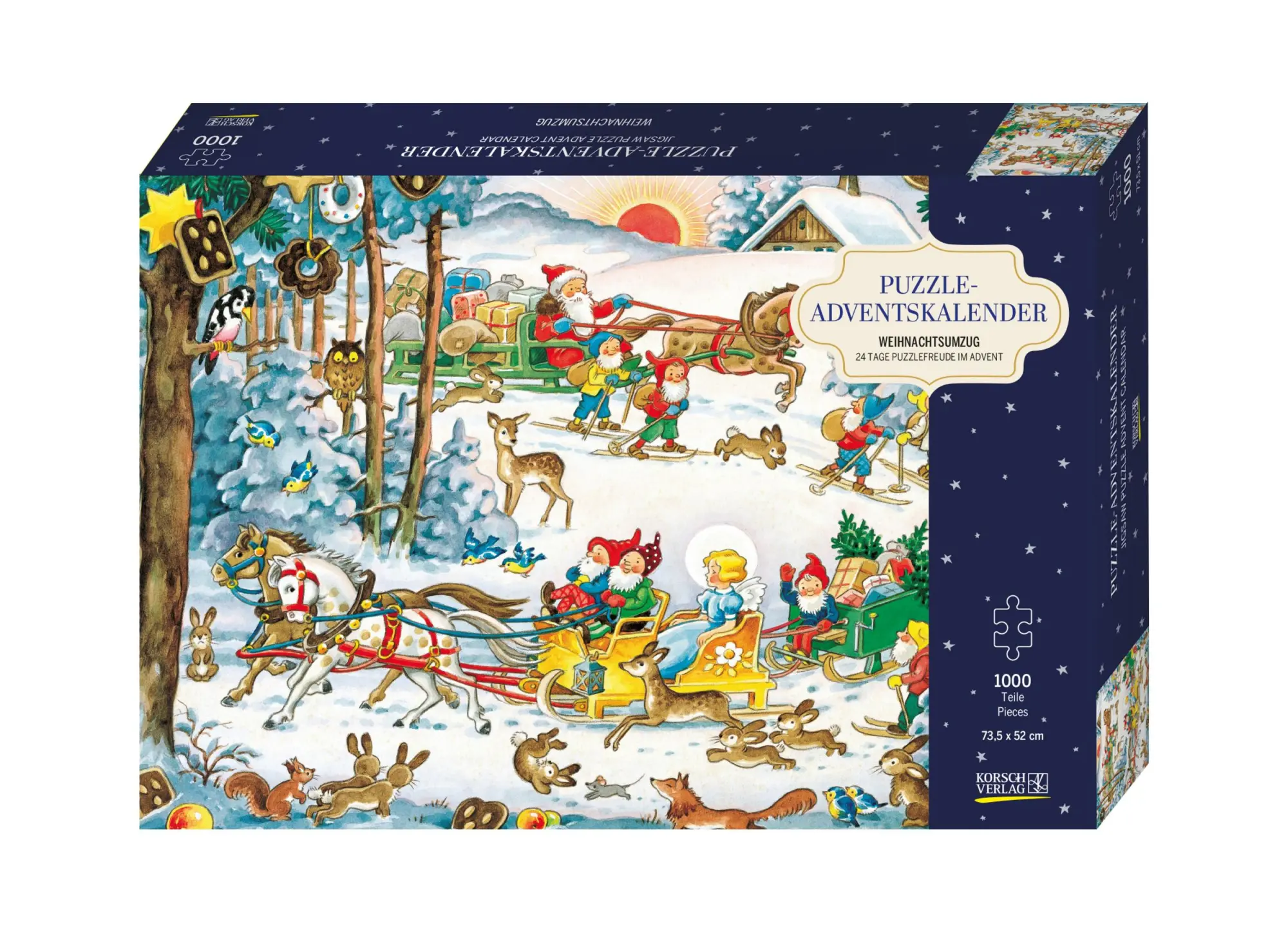 Cover: 9783731891932 | Puzzle-Adventskalender 'Weihnachtsumzug' | Verlag Korsch | Kalender