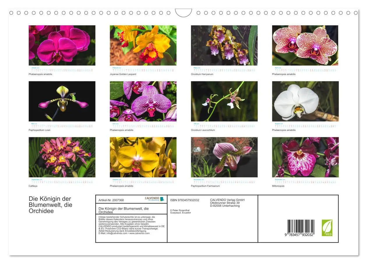 Bild: 9783457932032 | Die Königin der Blumenwelt, die Orchidee (Wandkalender 2026 DIN A3...