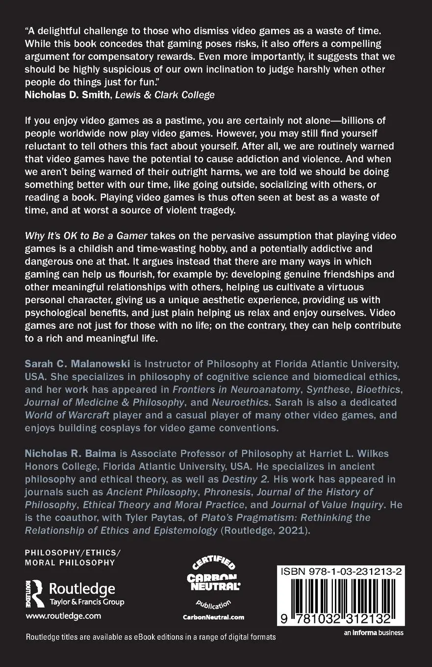 Rückseite: 9781032312132 | Why It's OK to Be a Gamer | Sarah C. Malanowski (u. a.) | Taschenbuch