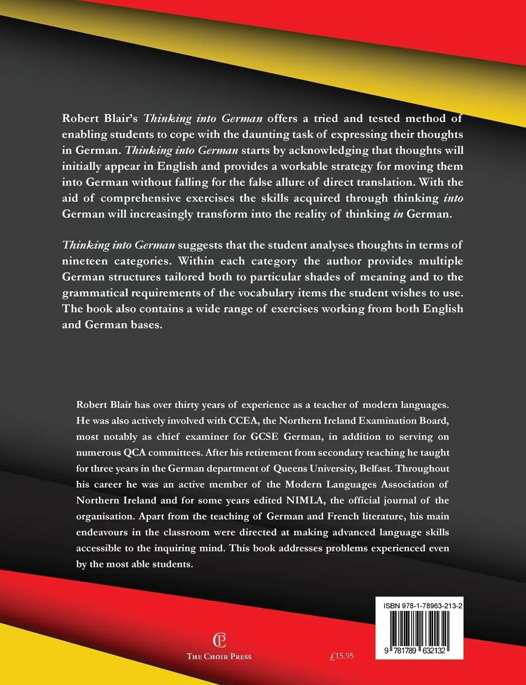 Rückseite: 9781789632132 | Thinking into German | Robert Blair | Taschenbuch | Englisch | 2022