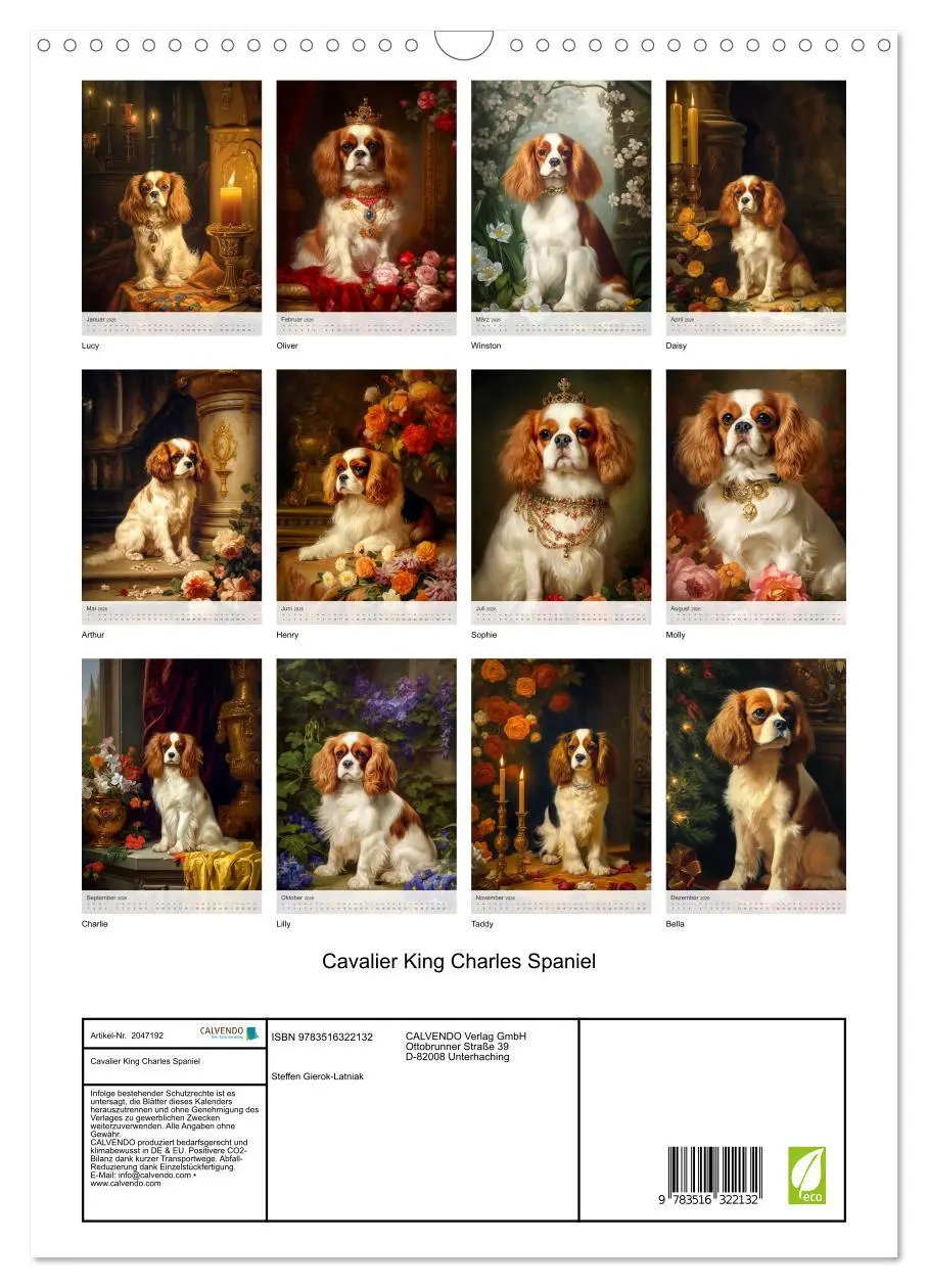 Bild: 9783516322132 | Cavalier King Charles Spaniel (Wandkalender 2026 DIN A3 hoch),...