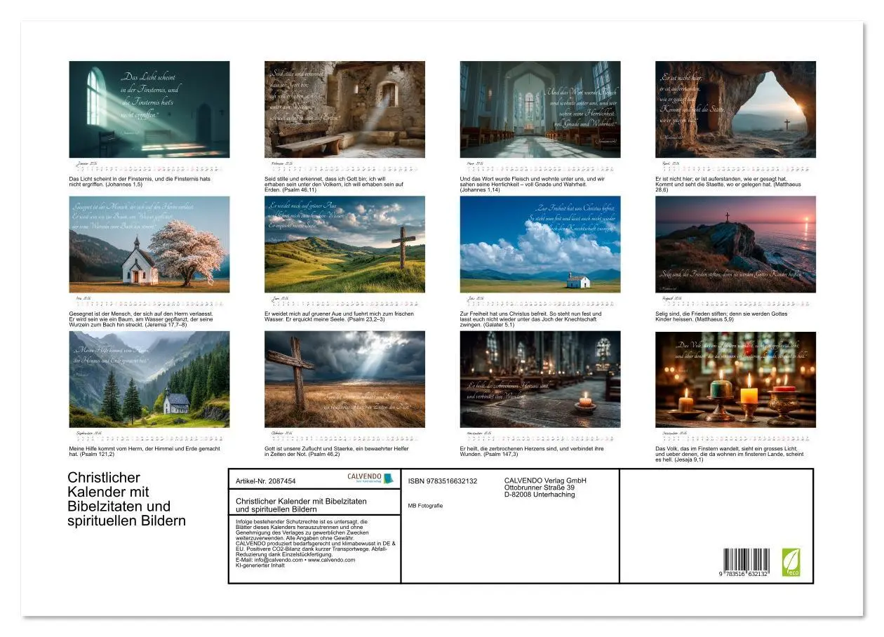 Bild: 9783516632132 | Christlicher Kalender mit Bibelzitaten und spirituellen Bildern...